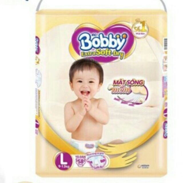 Thanh Lý Tã Dán Bobby Extra Soft -Dry L58