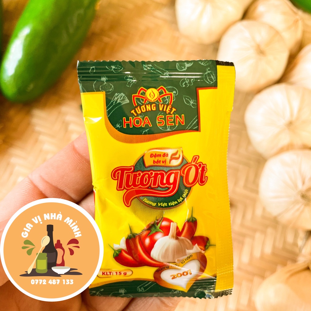 TƯƠNG ỚT  DẠNG GÓI  MÀU HOA SEN 15GR/100GÓI/LÓC
