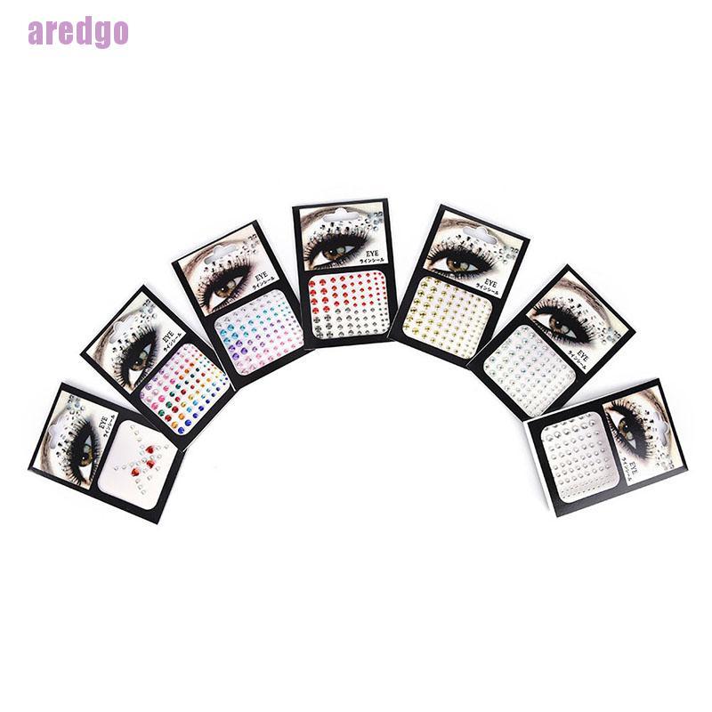 (Hàng Mới Về) Nhãn Dán Kim Cương Giả Lấp Lánh Trang Điểm Mắt Thời Trang