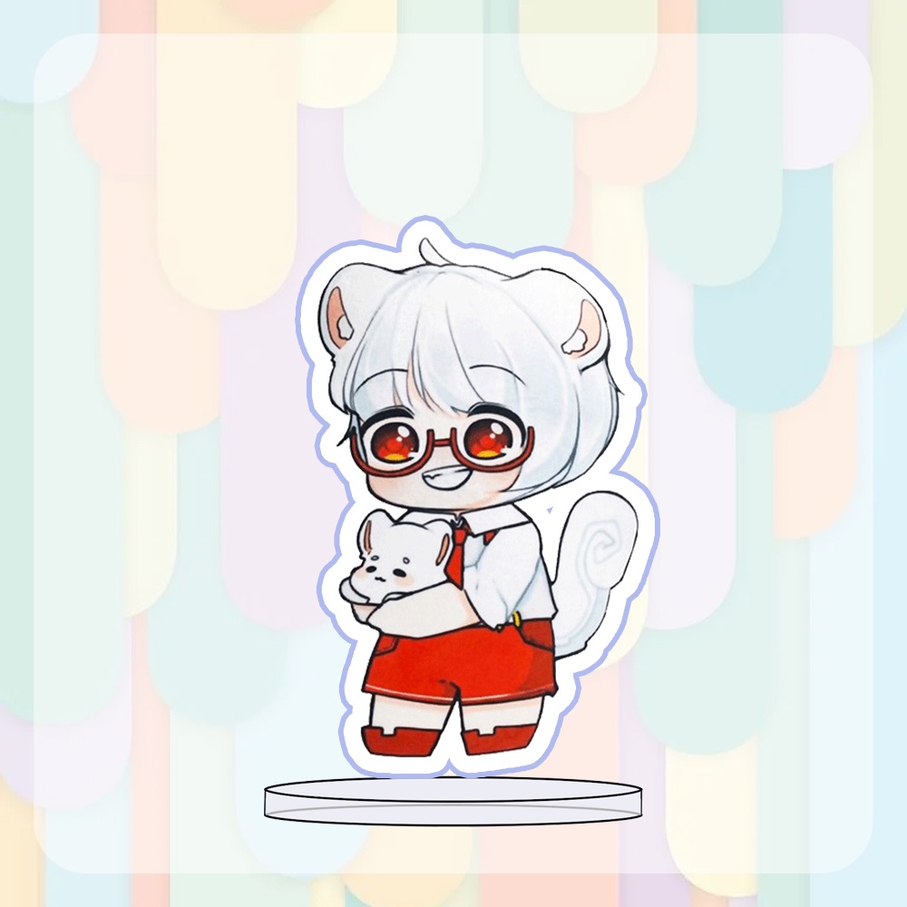 Mô hình Standee MINI in hình HERO TEAM Simmy Phong cận Siro Mr Vịt Sammy Đào Timmy Kairon Timy Kamui mica trưng bày