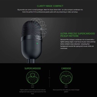 Seiren Mini Micro USB Micro Ultra-compact Condenser Streaming Mic để ghi âm Trò chơi phòng thu trực tiếp