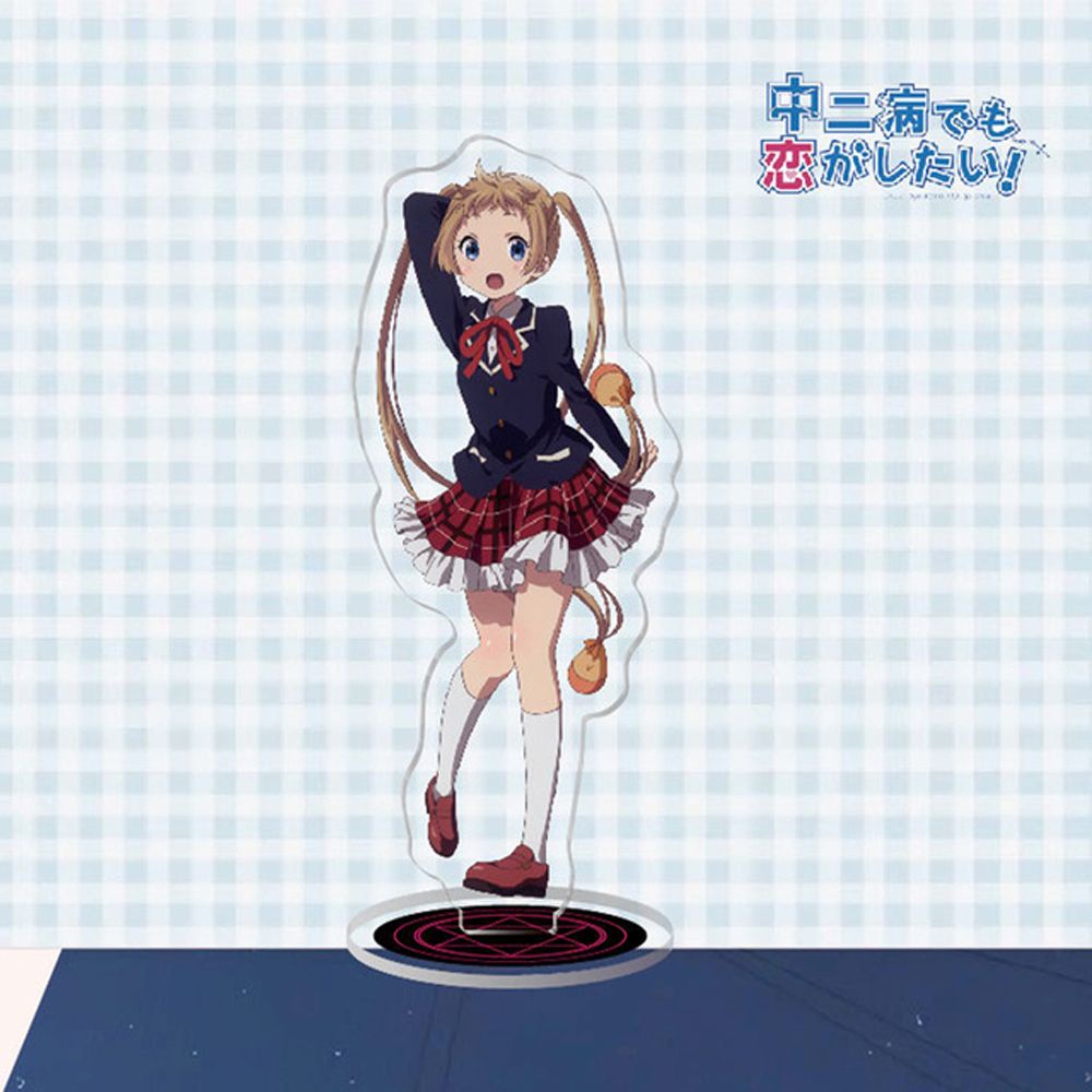Mô hình nhân vật anime Takanashi Rikka đáng yêu xinh xắn có giá đỡ bằng acrylic