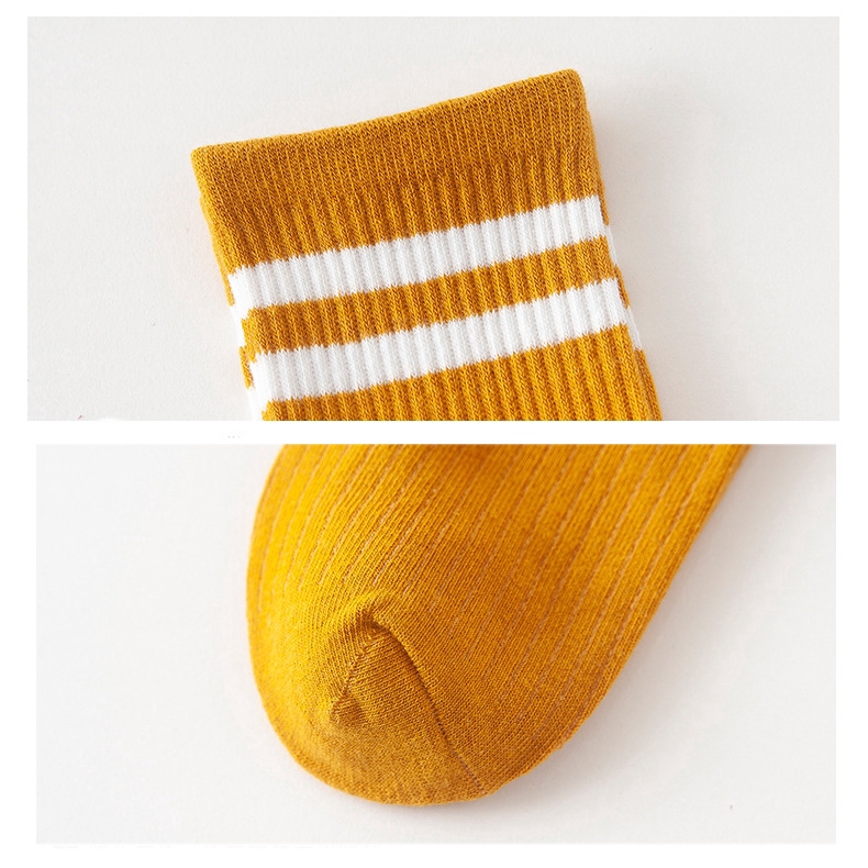 Vớ cotton trơn kẻ sọc thời trang mềm mại cá tính cho nữ kiểu Hàn Quốc