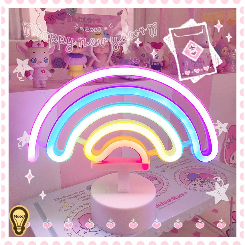Cầu vồng đèn LED neon bảng trang trí đèn đêm phòng ngủ ánh sáng trang trí đêm đèn bàn đèn, làm đèn decor .