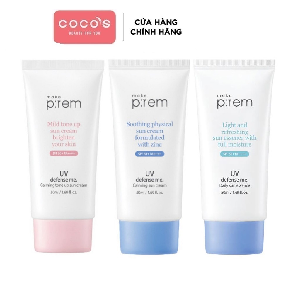 Kem Chống Nắng Vật Lý Make Prem UV Defense Me Sun Cream SPF 50+ PA++++ 50ml