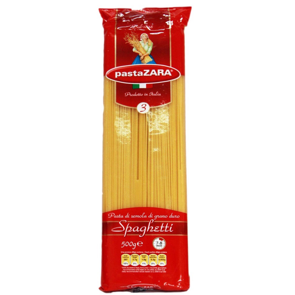 Mỳ Ý sợi vừa Pasta ZARA Spaghetti – gói 500g