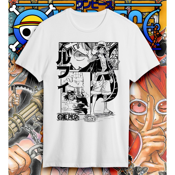 XẢ KHO BST Áo thun  One Piece T shirt White shirt Unisex tee Anime Manga KÈM QUÀ TẶNG