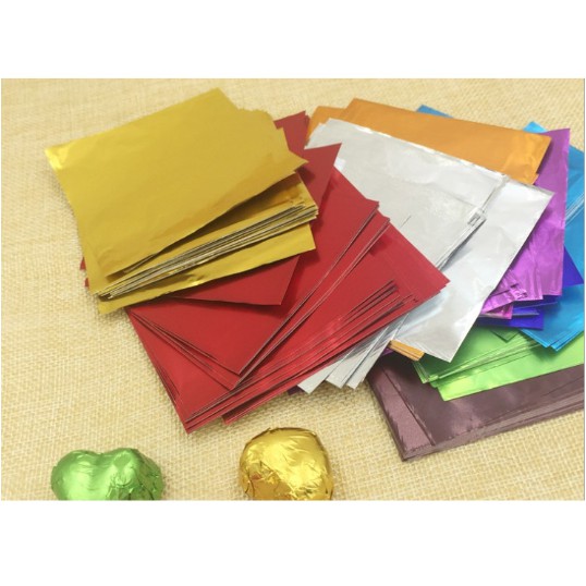 Giấy nhôm gói Kẹo- Socola tập 100 tờ