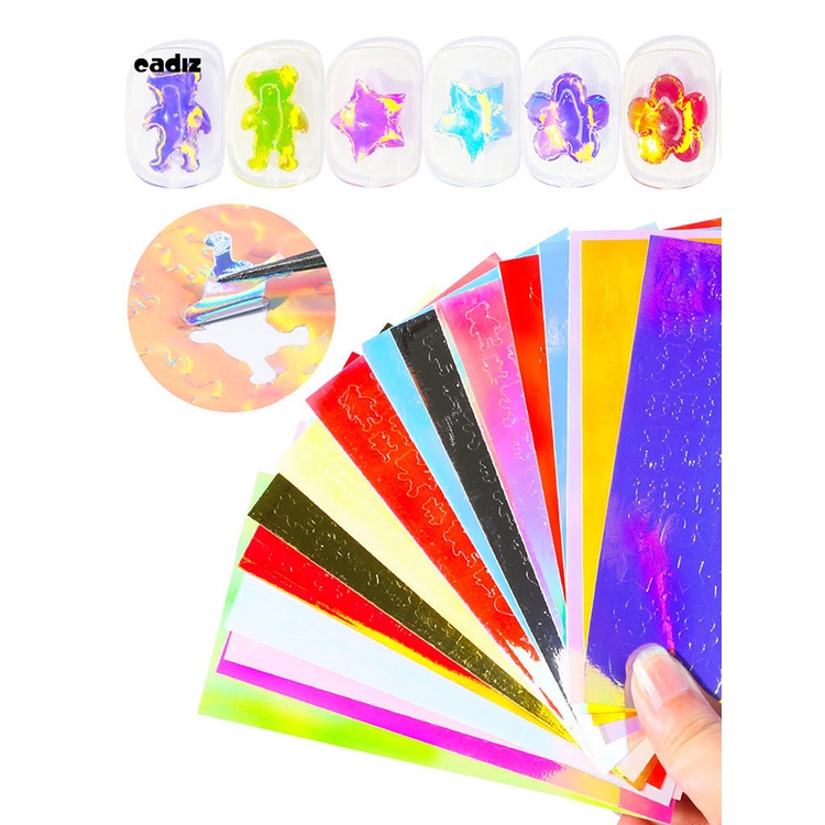 [Hàng mới về] Miếng dán móng tay nhẹ nhiều màu sắc 3D không phai cho nữ