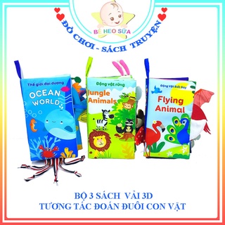 Sách vải cho bé - Sách vải tương tác đoán đuôi con vật