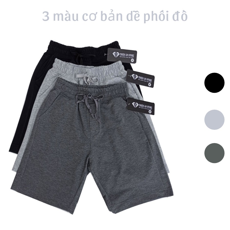 Quần đùi thun,Quần short thun nam Thiên Ân vải thun coton co dãn 4 chiều, thoáng mát co giãn thoải mái QD-101 | BigBuy360 - bigbuy360.vn