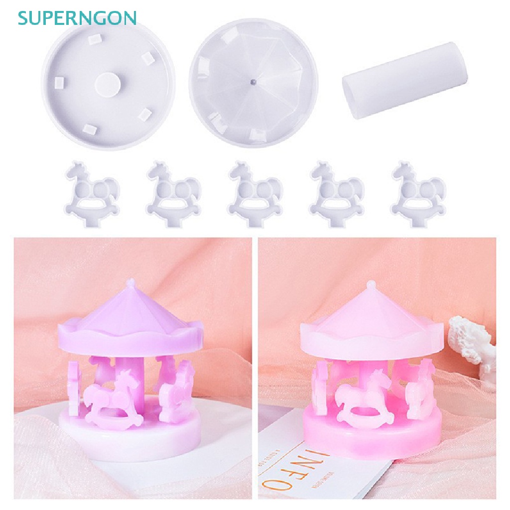 Khuôn Silicone Làm Vòng Quay Ngựa Gỗ Epoxy Resin