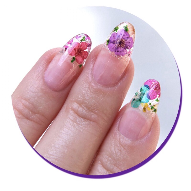 Hoa khô nail 5 cánh ẩn gel - Hoa khô nail trang trí móng