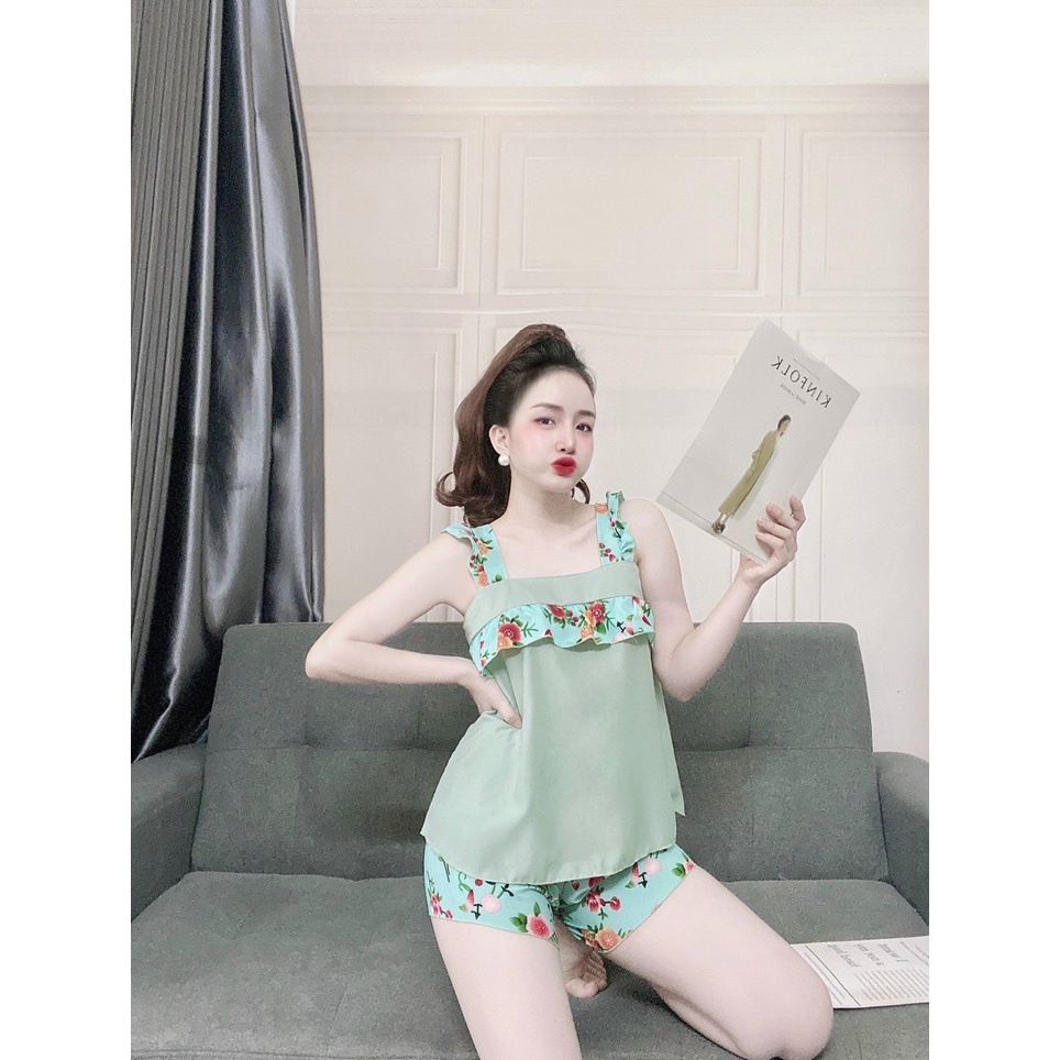 Bộ Đùi Ngủ Nữ Mặc Nhà Lụa Mềm Mịn - MOMOSA Shop