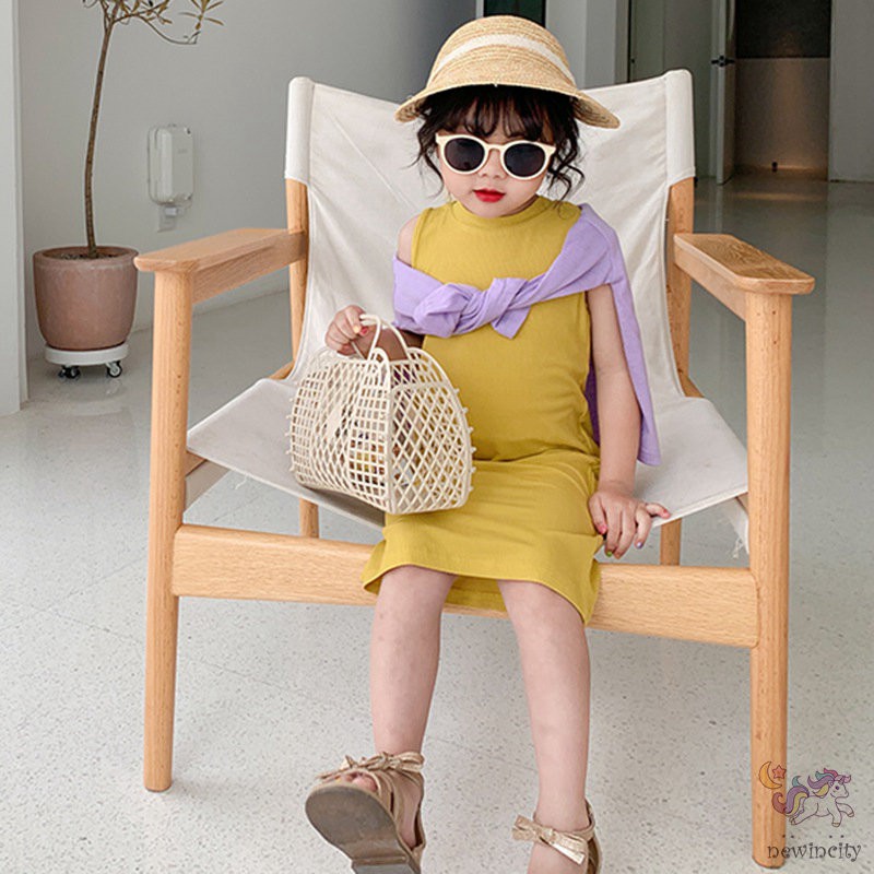 Đầm không tay thời trang hàn quốc dễ thương cho bé gái