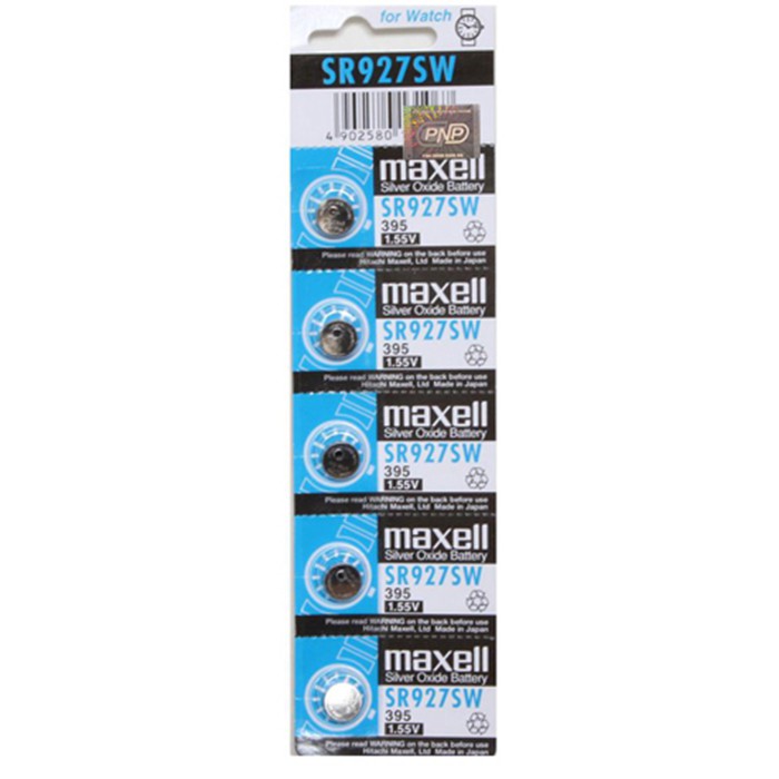 Vỉ 5 viên Pin nhật Maxell SR927SW SR927 927 395 Chính Hãng