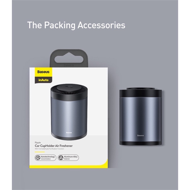 Bộ nước hoa khử mùi ô tô, lọc không khí ô tô Baseus Ripple Car Cup Holder Air Freshener Bảo hành 12 tháng