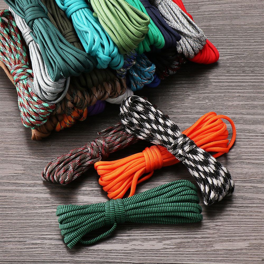 Cuộn dây thừng paracord dài 5m đường kính 4mm dùng cho cắm trại ngoài trời cao cấp tiện dụng