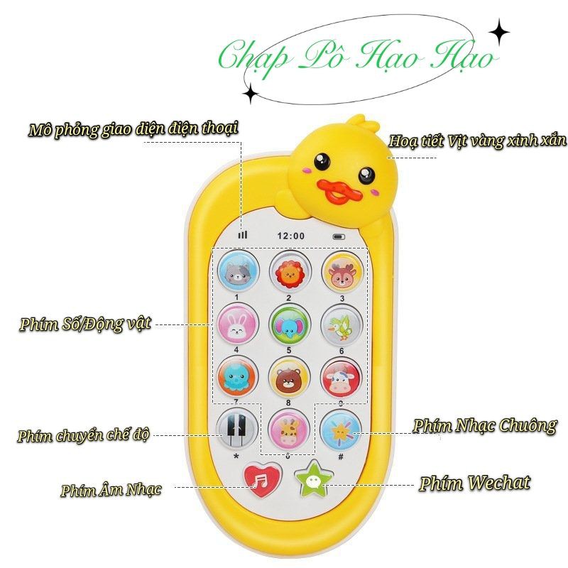 ĐỒ CHƠI ĐIỆN THOẠI IPHONE VỊT VÀNG