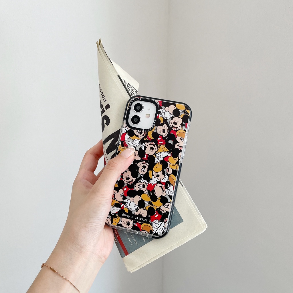 Ốp Điện Thoại Chống Sốc In Hình Chuột mickey Hoạt Hình Vui Nhộn Có Khung Bảo Vệ Toàn Diện