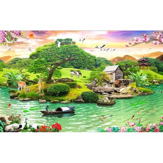 Tranh đính đá 5d toàn bộ phong cảnh đẹp