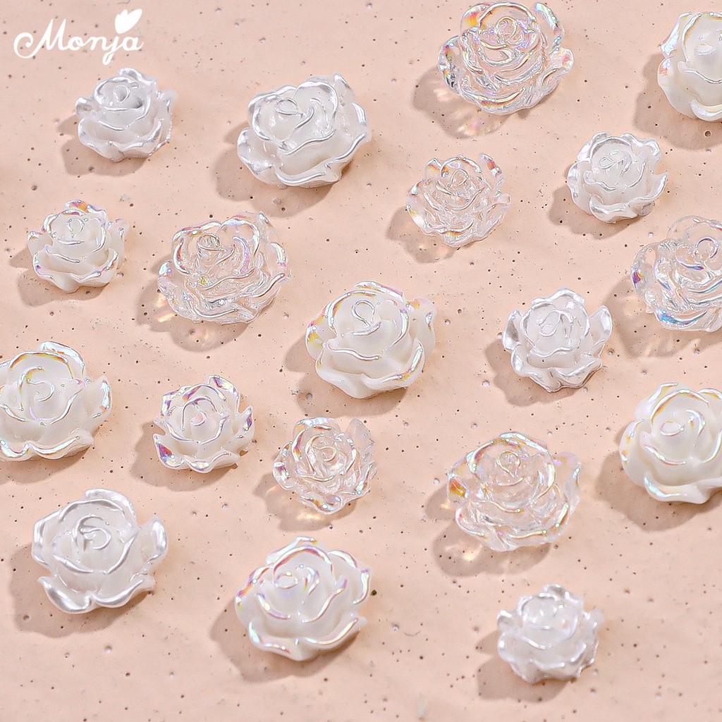 Hộp 60 bông hoa Monja dùng đính trang trí móng tay 3D lấp lánh DIY