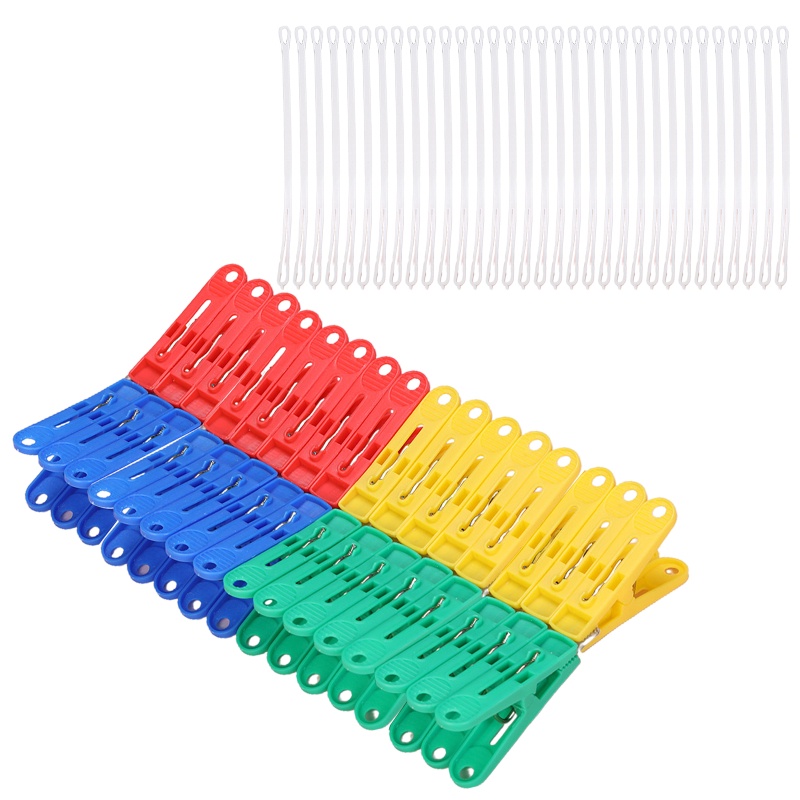 1 Bộ Kẹp Nhựa Phơi Quần Áo Chống Gió Nhiều Màu