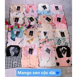 Pijama lụa MANGO sen cộc dài nữ tính💃💃