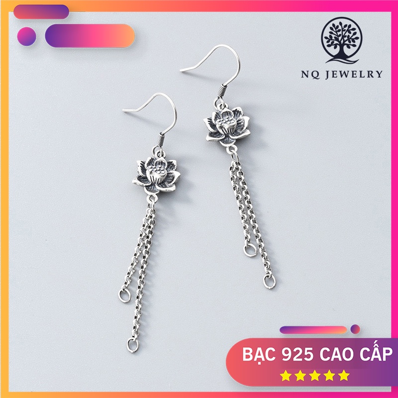 Charm bạc dây bông tay hoa sen