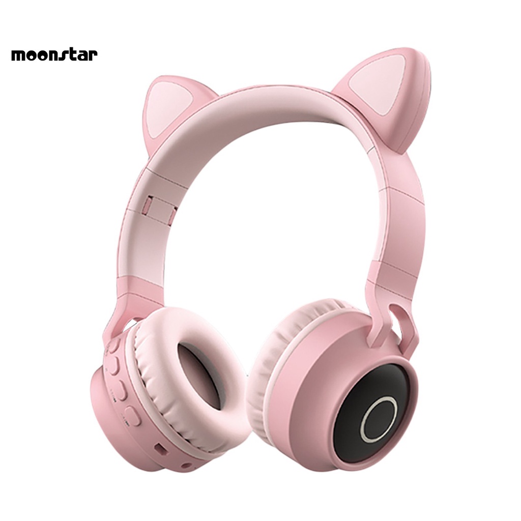 MS   Fine Workmanship Headphone Mini Bluetooth Cat Ear Headset Stable Performance for Girl