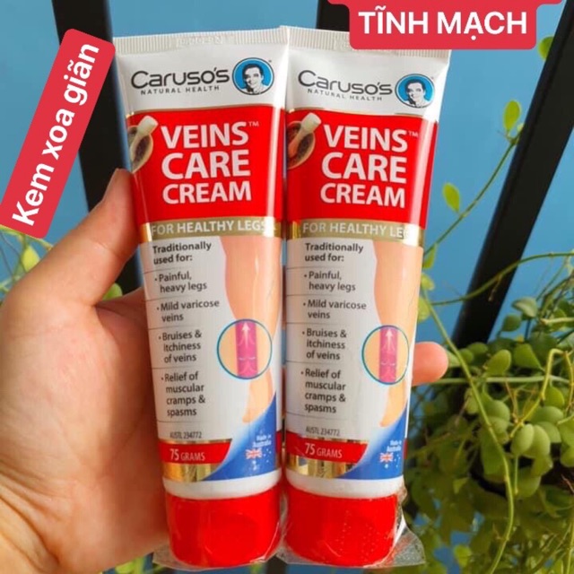 Kem bôi suy giảm tĩnh mạch giãn mạch máu Vein Clear Caruso's