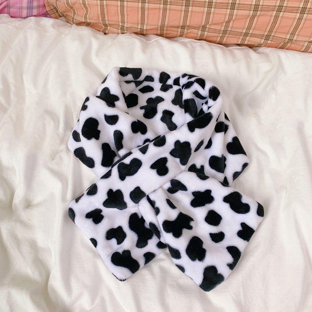 BSUNS Khăn Choàng Lông Dày Ấm Áp Họa Tiết Da Báo Dễ Phối Đồ