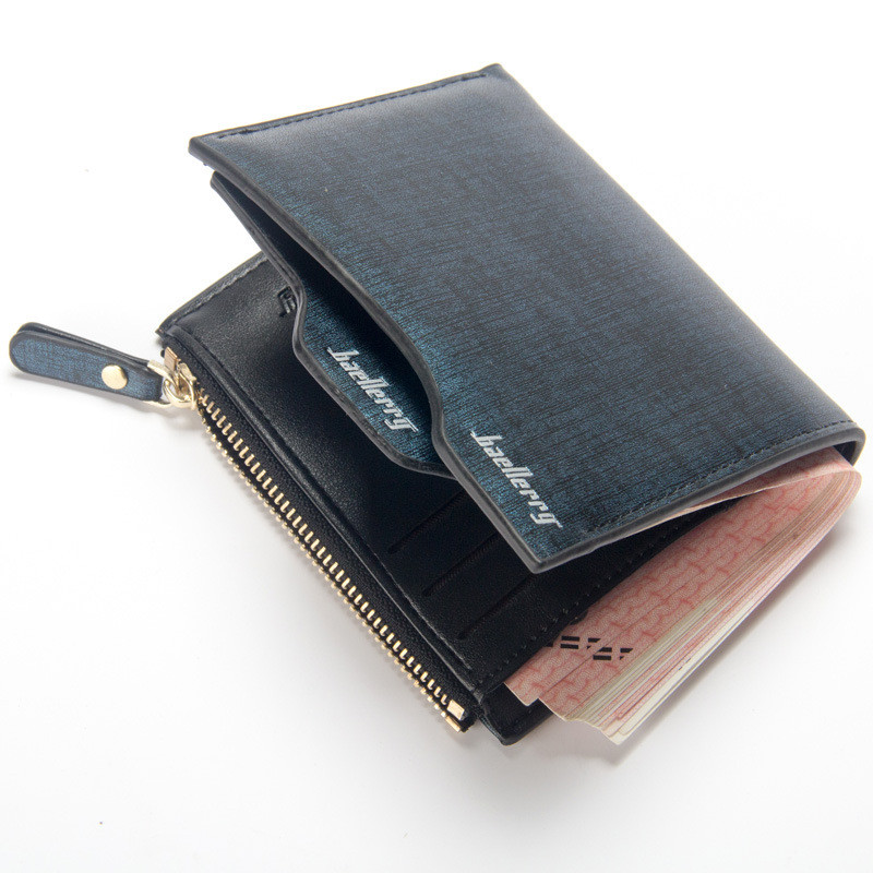 「COD」Baellerry Men's Short Multi-function Card Wallet