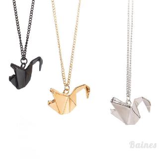 Dây chuyền mặt chim hạc giấy origami