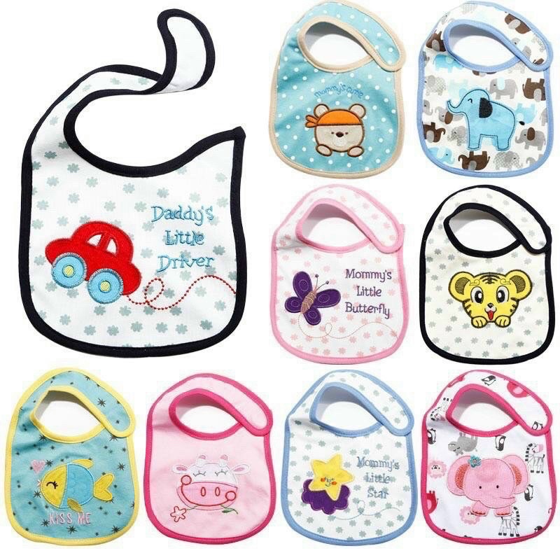 Yếm Ăn Dặm Dán Vai Thương Hiệu Carter 3 Lớp Cho Bé 100% Cotton Có Lớp Chống Thấm