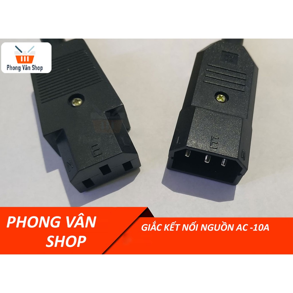 Giắc kết nối nguồn AC-10A - Đực + Cái