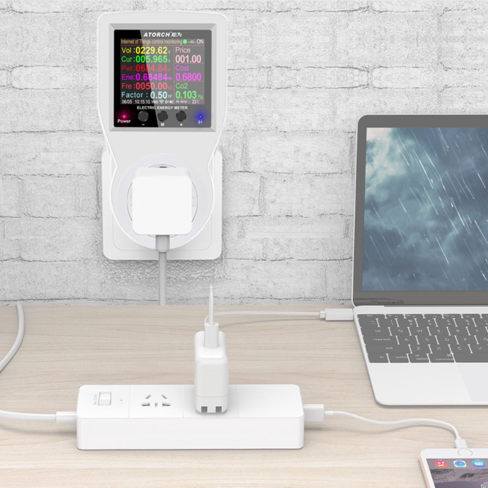 Tuya Công Tơ Mét Kỹ Thuật Số Cắm Thông Minh Wifi Kỹ Thuật Số, Đồng Hồ Đo Điện 220V, Mức Tiêu Thụ Điện, Phích Cắm Eu/Fr/Us/Uk/Au Fenghao. Vn