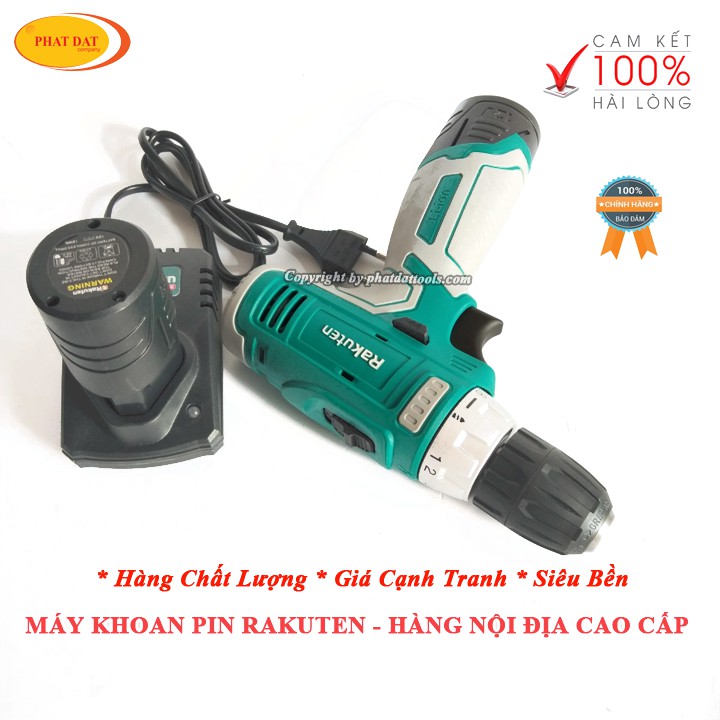 Máy khoan pin 12V Rakuten RK-12VS Chính hãng,công nghệ Nhật