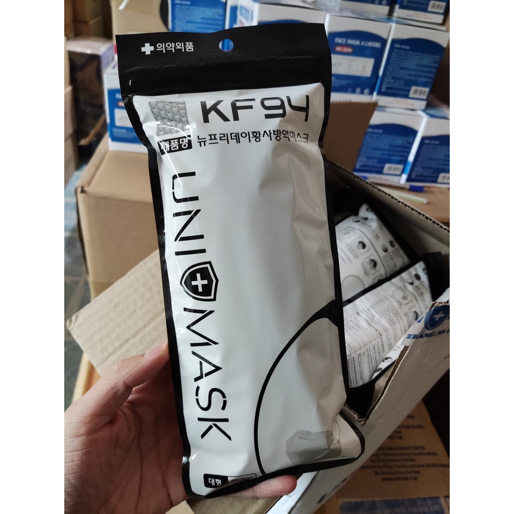 [Thùng 300 Chiếc] Khẩu trang 4 Lớp KF94 UNI MASK Chống Bụi Mịn Và Kháng Khuẩn Hàng Cao Cấp Hàn Quốc