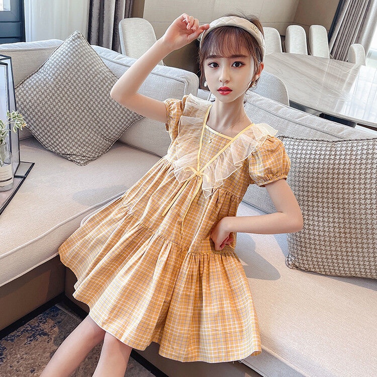 Mới Đầm Sọc Ca Rô Size Lớn Vừa Thời Trang Đáng Yêu Dành Cho Bé Gái