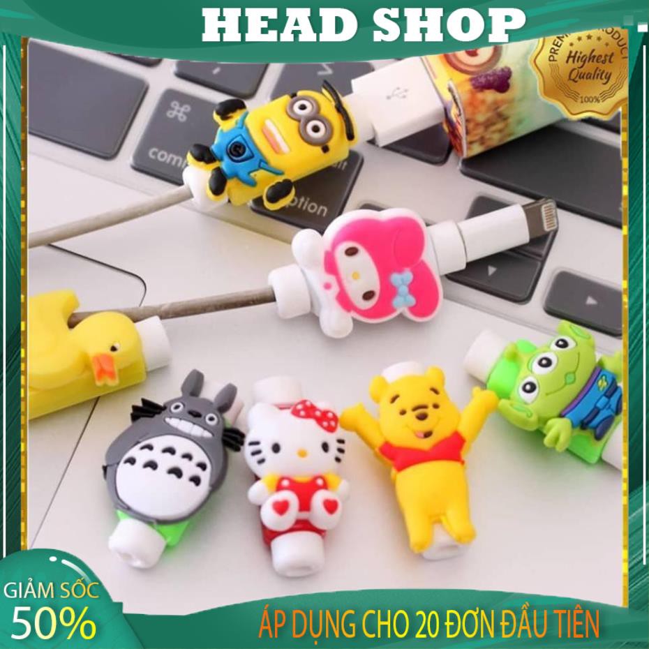 NÚT BẢO VỆ ĐẦU CÁP SẠC, TAI NGHE HÌNH THÚ NGẪU NHIÊN (Gía sỉ ) HEAD SHOP