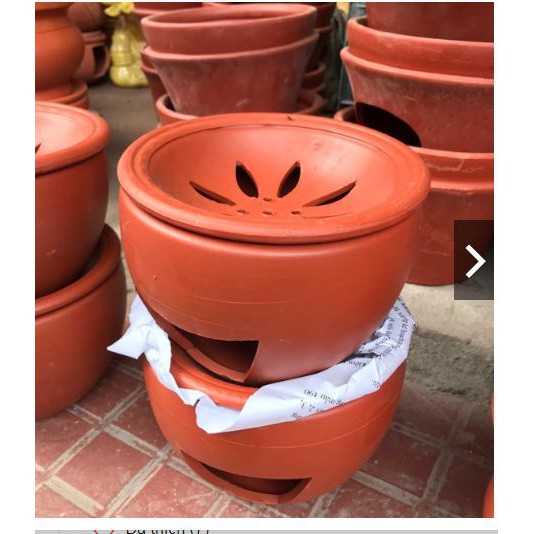 BẾP ĐẤT NUNG XÔNG ĐỐT BỒ KẾT GỐM BÁT TRÀNG CAO CẤP- KT 18CM