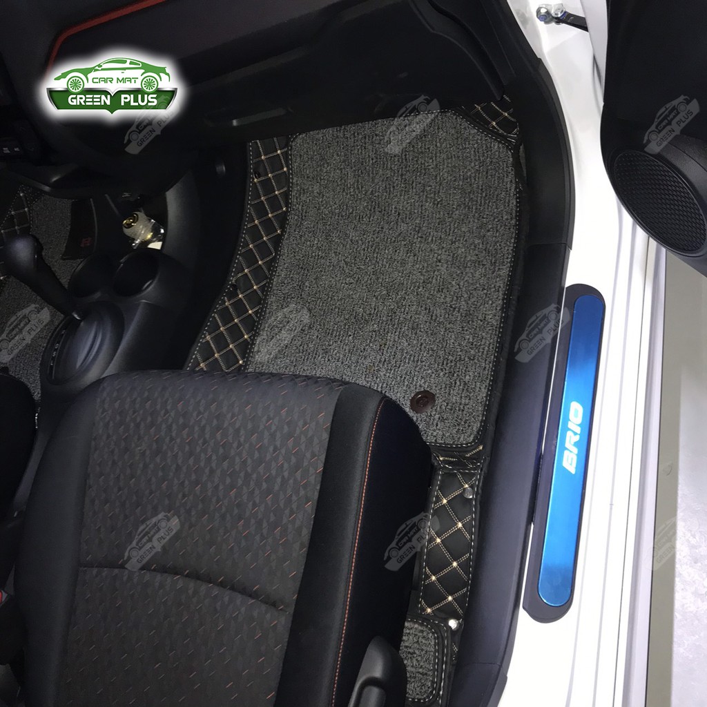 Thảm lót sàn ô tô 6D Honda Brio chống nước, không mùi, phủ kín 90% sàn xe