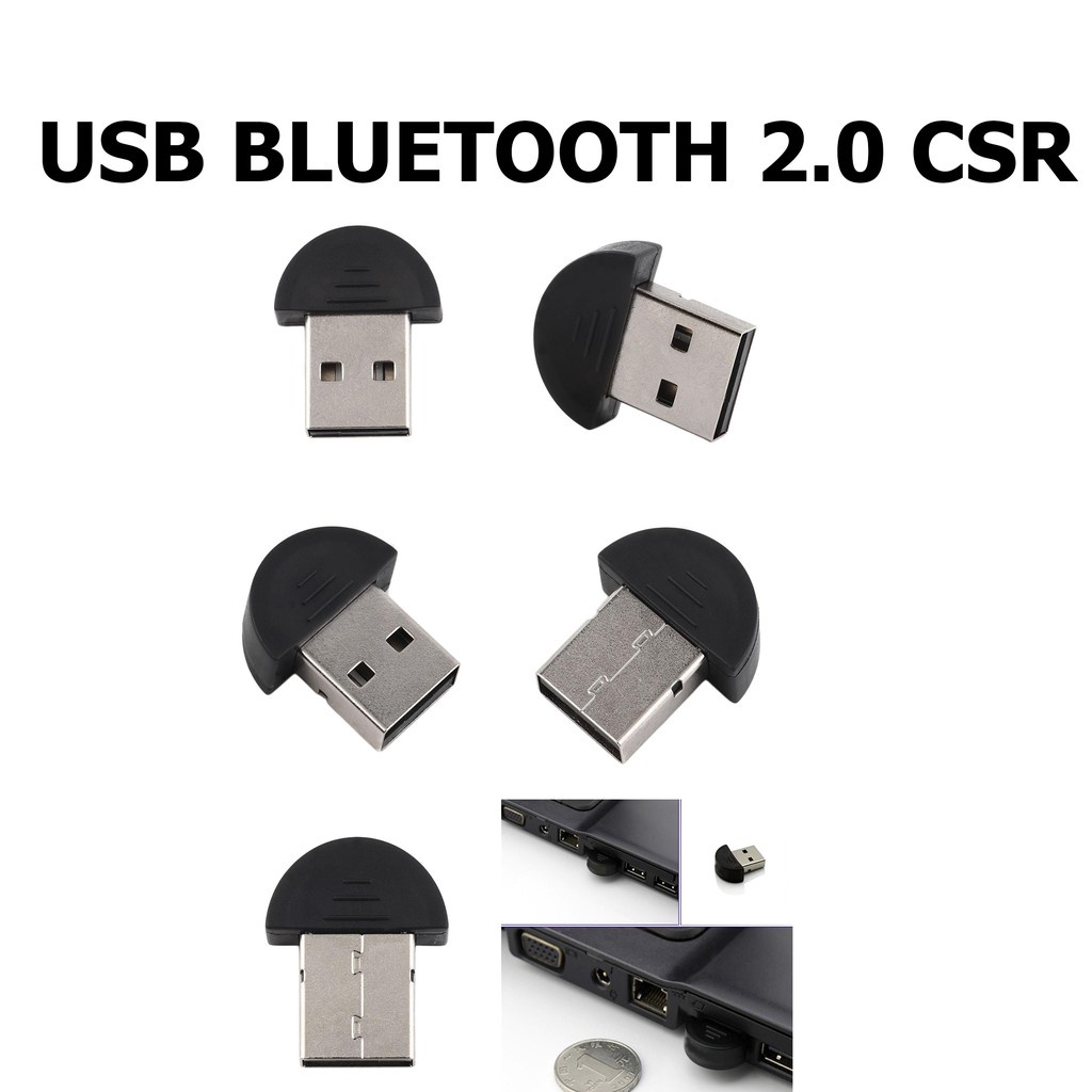 USB Bluetooth Dongle CSR 2.0 Bổ Sung Bluetooth Cho Máy Tính PC Laptop Kết Nối Điện Thoại Tai Nghe Loa Máy In Phím Chuột