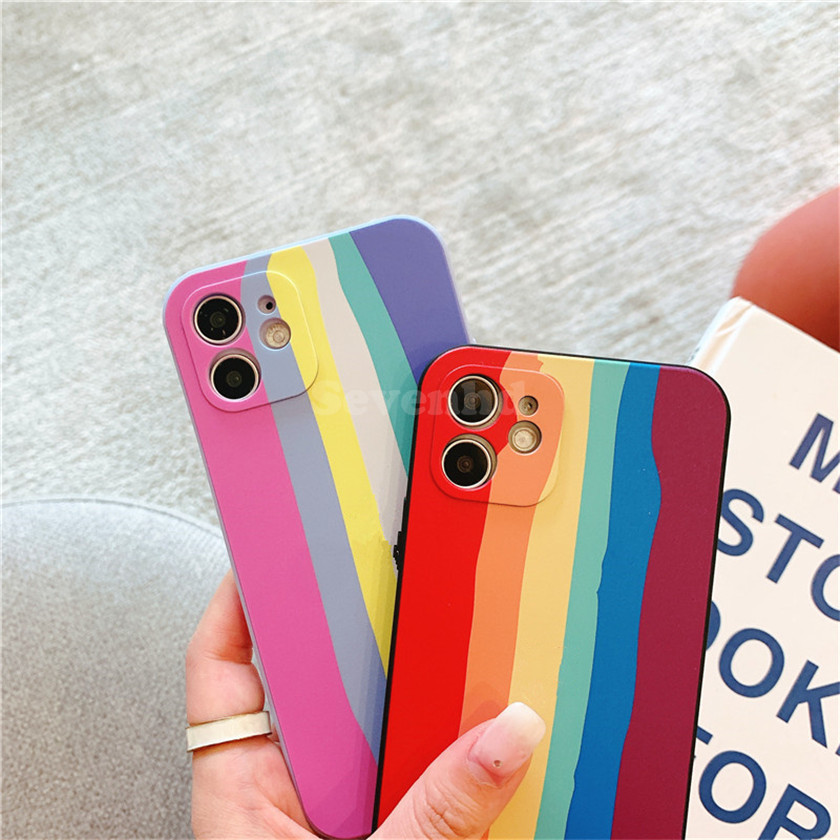 Ốp Lưng Silicone Mềm Màu Cầu Vồng Cho Oppo A55 A9 A5 A31 2020 Reno 5 Pro 3 A5S A3S A92 A72 A52 F11 F9 Pro | BigBuy360 - bigbuy360.vn