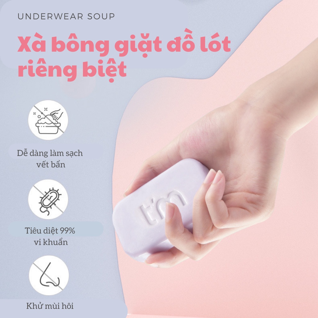 Xà bông xà phòng giặt đồ lót riêng biệt cao cấp Antibacterial Underwear Soap TM 70g