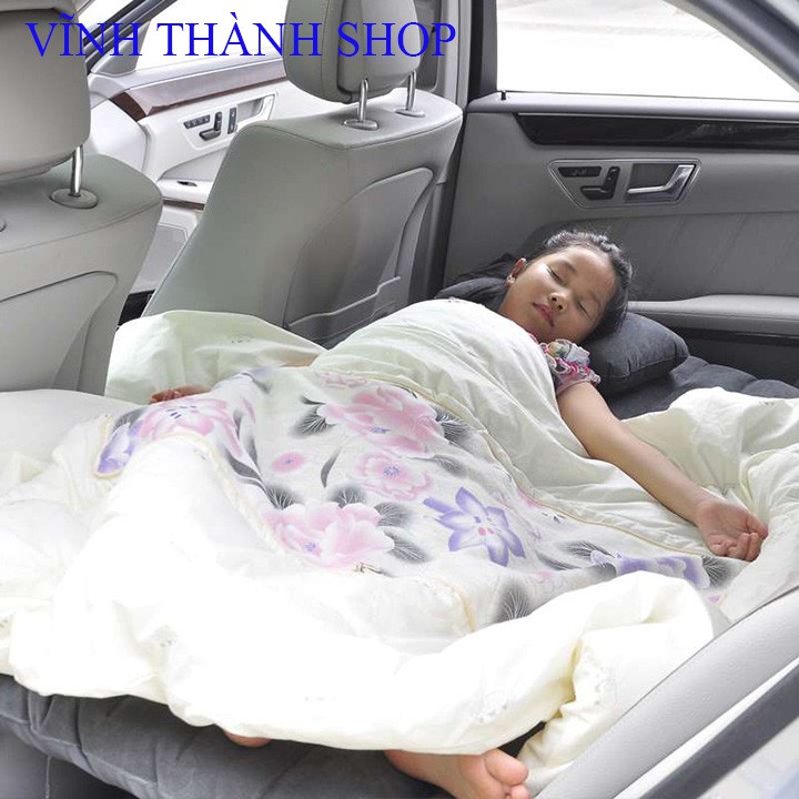 Đệm Hơi Ô Tô Dành Cho Xe 4-7 Chỗ Tải Trọng 300kg Kèm Bơm Điện Gối Và Túi Đựng