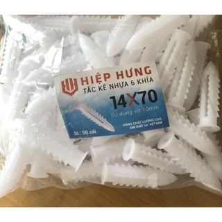 100 Nở nhựa 14x70 - sử dụng Vít 10,12