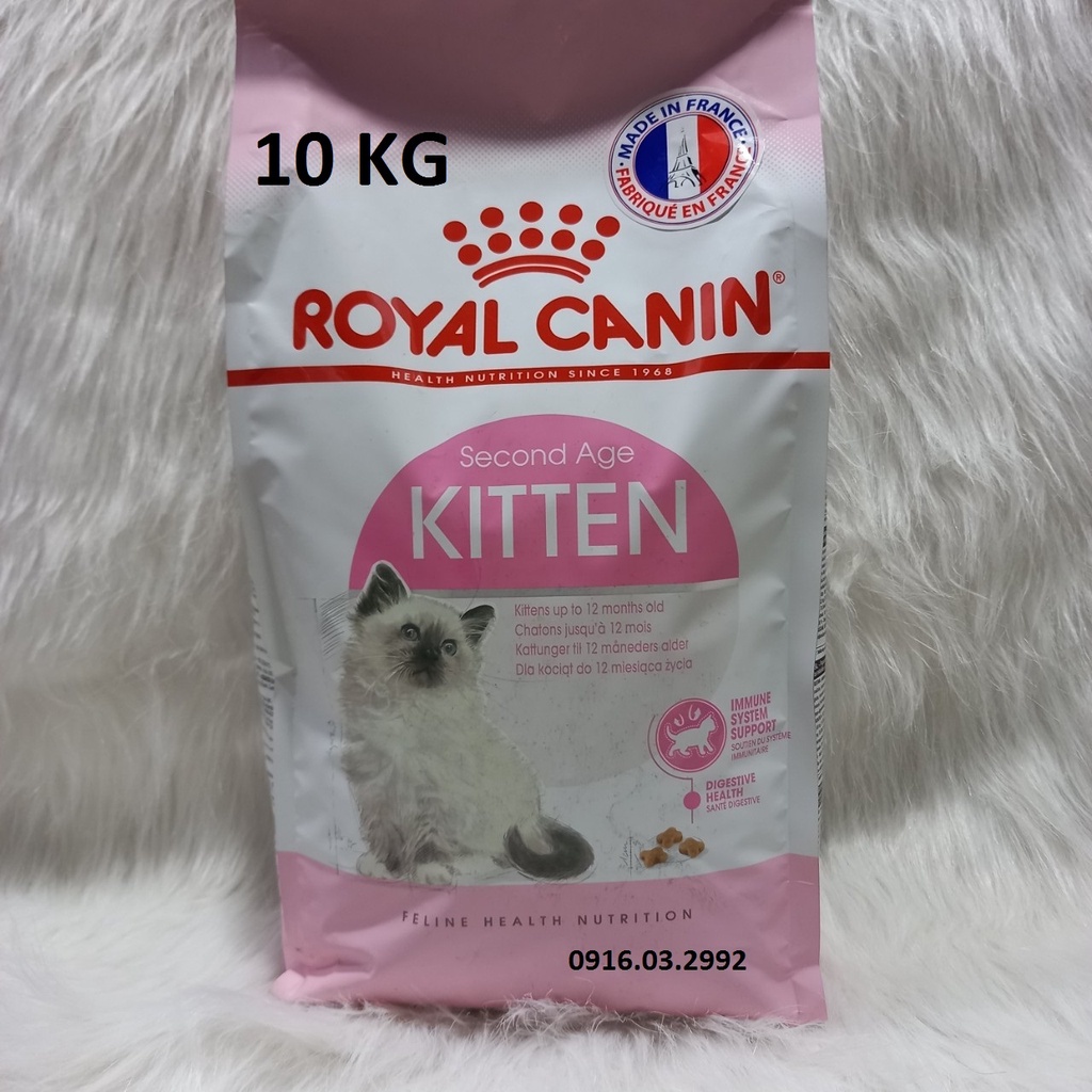 Thức ăn cho mèo con Royal Canin Kitten 10kg, Thức ăn dành cho mèo con 4-12 tháng tuổi