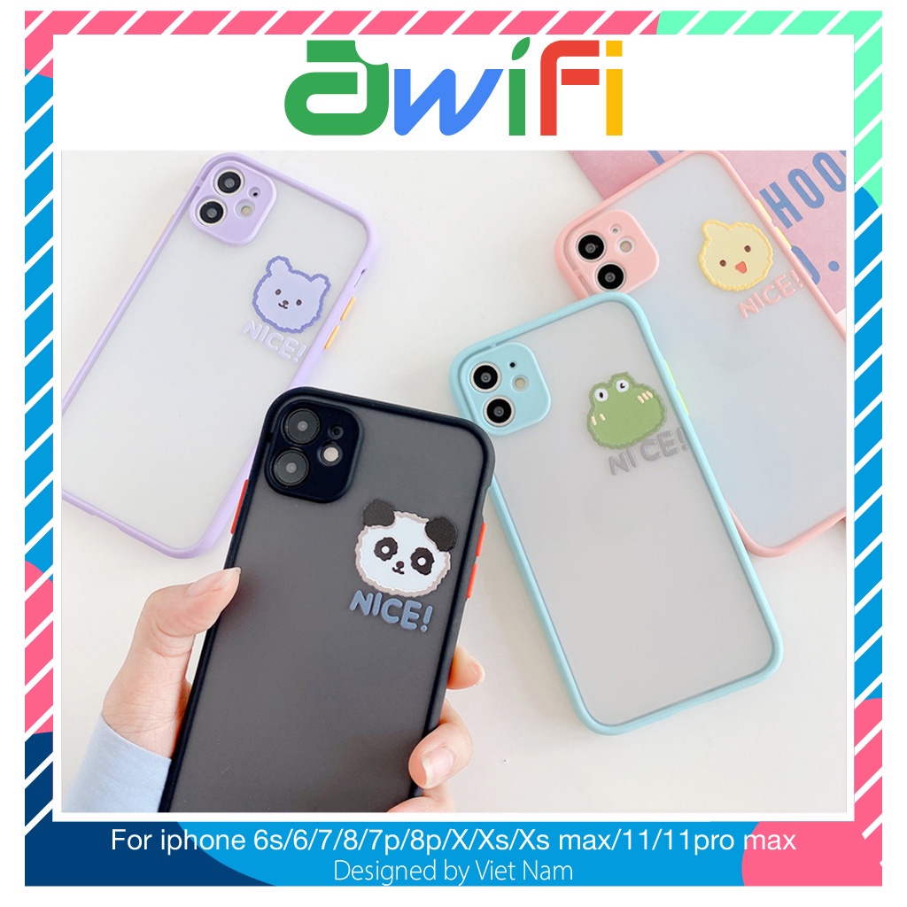 Ốp lưng iphone nhám 4 mặt thú 5/5s/6/6plus/6s/6splus/7/7plus/8/8plus/x/xr/xs/11/12/pro/max/plus/ - Sale Sốc U6-2